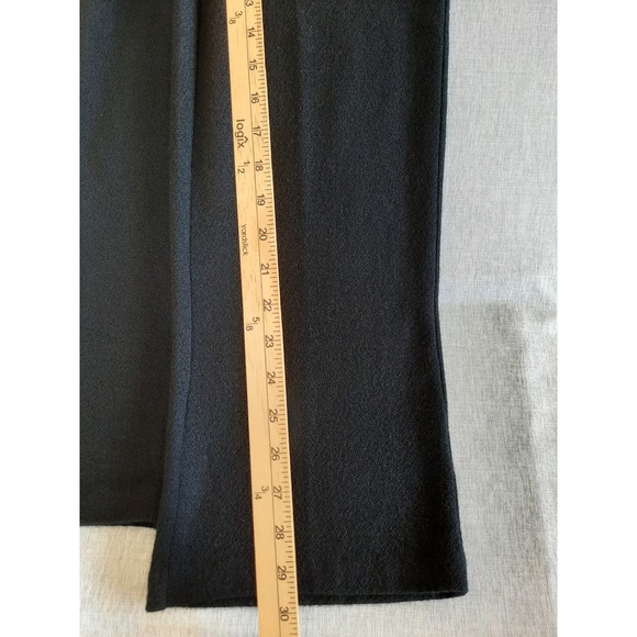 Eileen Fisher Petite Women's 28 Black Modal Relaxed Fit Wide Leg Ankle Pants - Picture 6 of 9